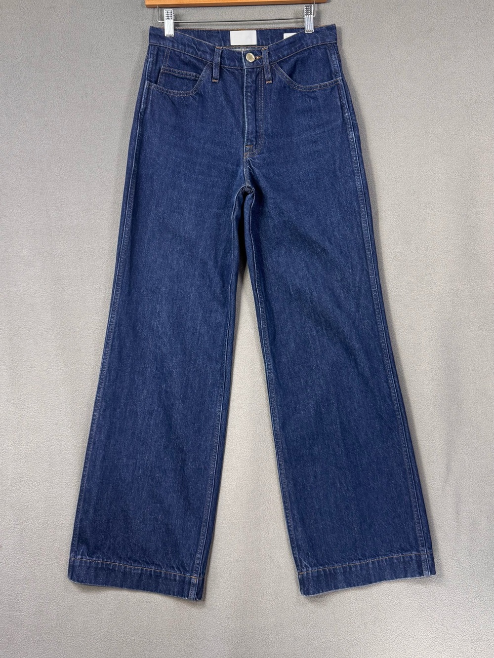 FRAME Le Italien Wide Leg Jeans in Color Rinse Wash, High Rise Dark Denim, 26 - Picture 3 of 16